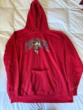 Vintage Primitive Red Graphic Hoodie